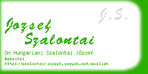 jozsef szalontai business card