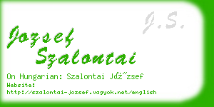 jozsef szalontai business card